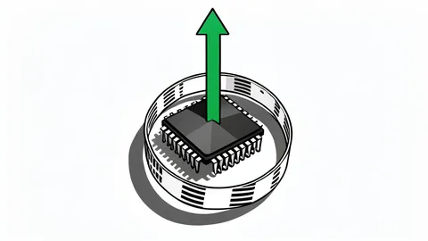 A silicon wafer resting on a cleanroom table