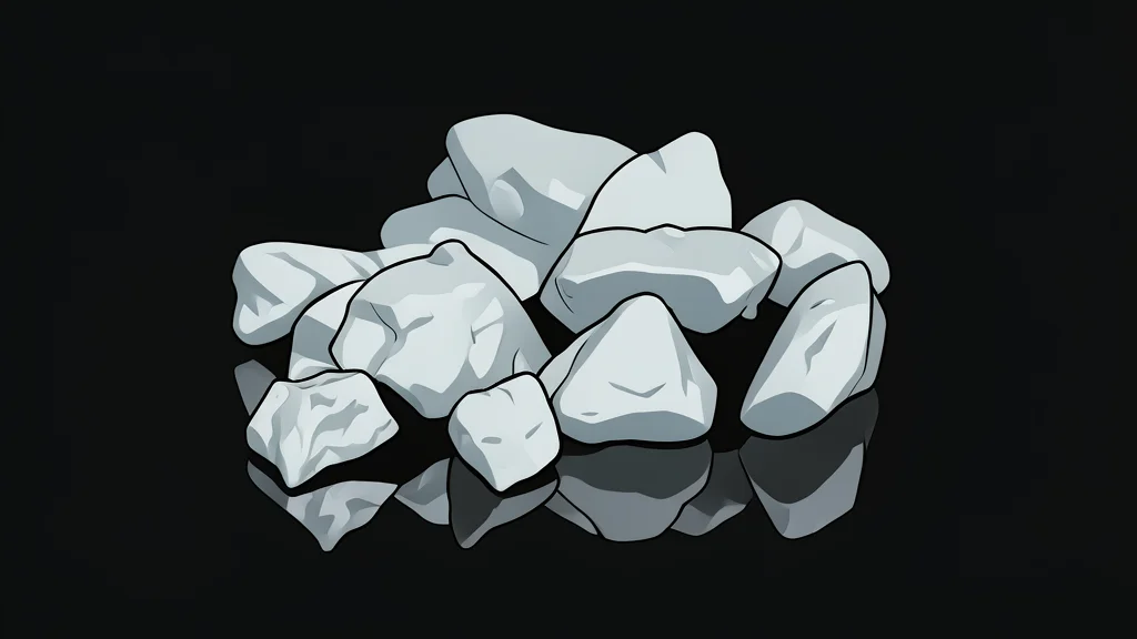 A pile of raw silver ingots and a silver mining shovel resting on rocky ground