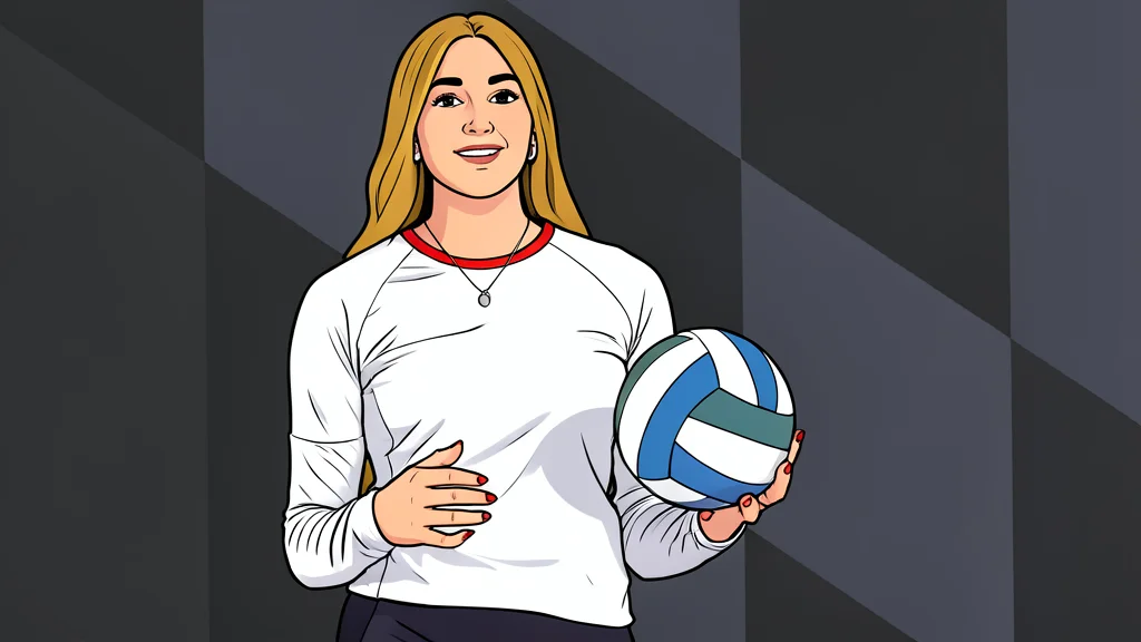 A white volleyball resting on a polished wooden gymnasium floor