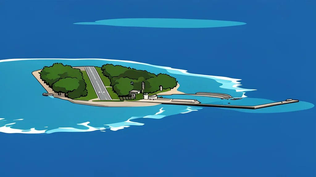 A rocky island rising from the ocean with a small lighthouse structure on its peak