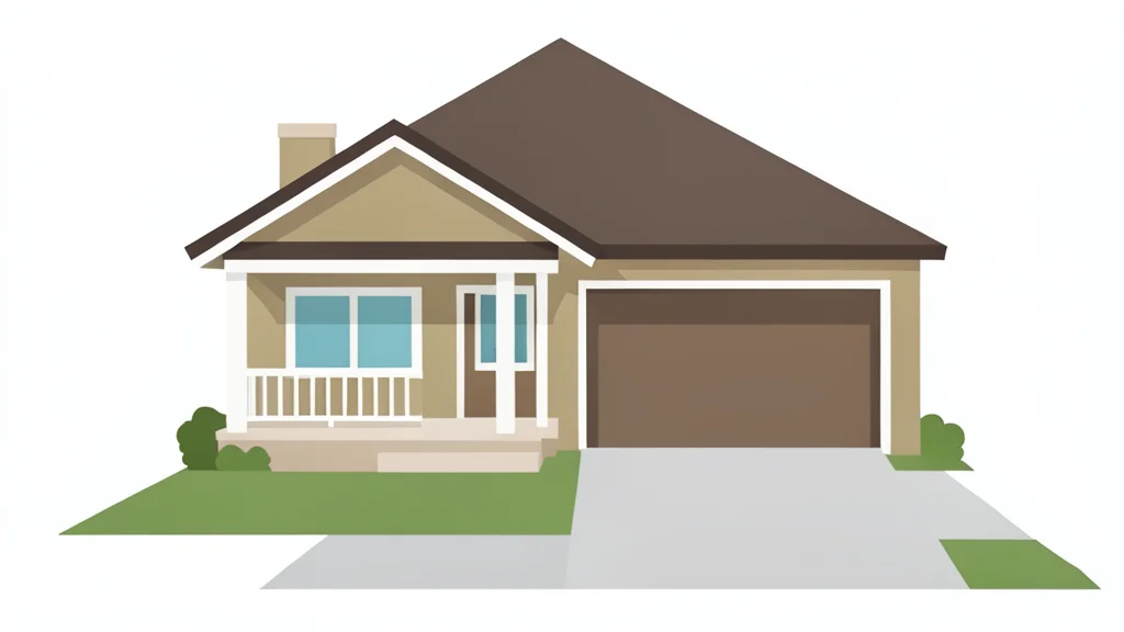 A suburban single-family house with a front porch and a driveway