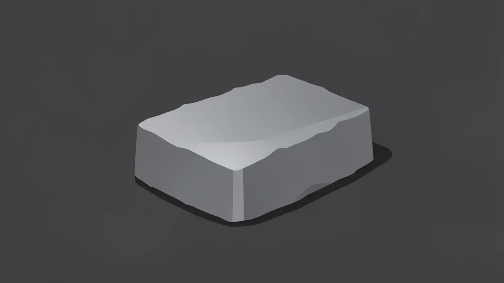 A raw, metallic ingot of rare earth material resting on a dark industrial surface
