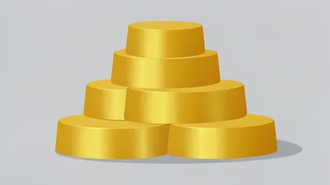 A stack of shiny, round gold bars