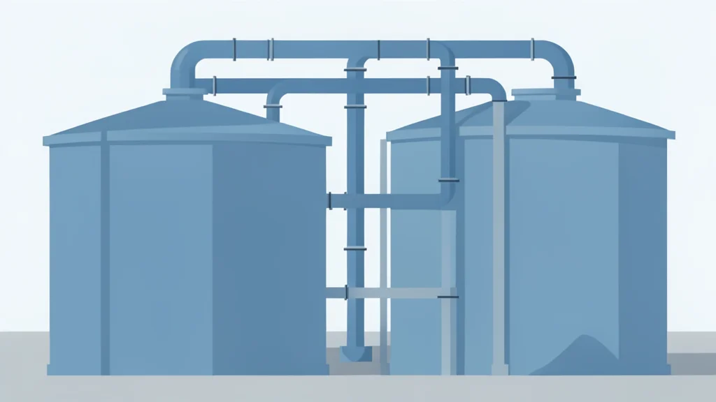 A textile dye house facility with large industrial vats and piping