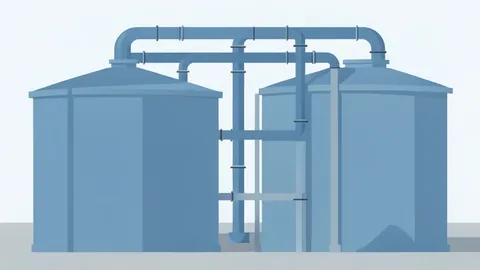 A textile dye house facility with large industrial vats and piping