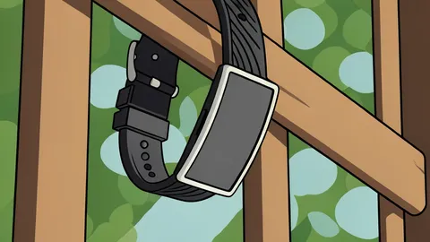 A thin fabric wristband with a small, smooth computing module attached