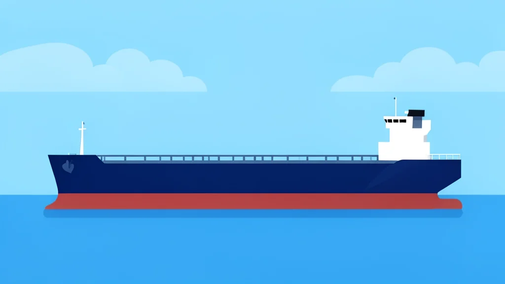 A large oil tanker ship moving through open water