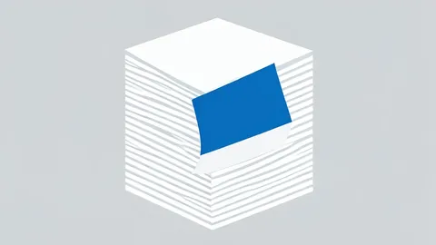A stack of paper documents with a single sheet highlighted in the middle