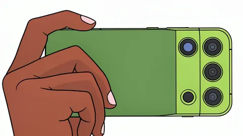 A thin aluminum smartphone with a four-lens camera arch and textured back panel