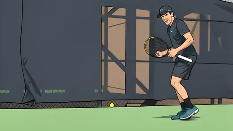 A red clay tennis court with white boundary lines and a net stretched across the center