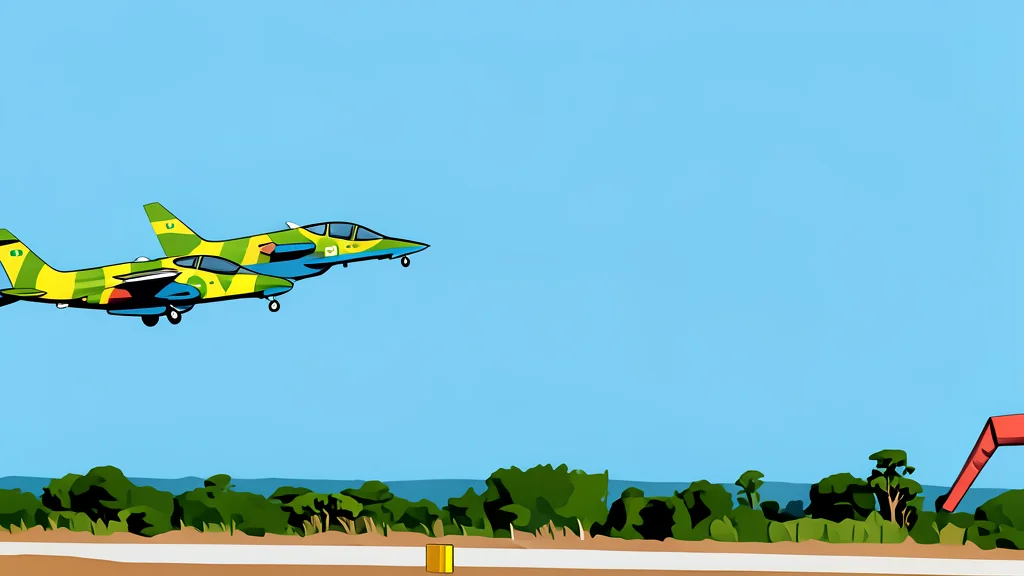 A military fighter jet flying over a vast, arid desert landscape