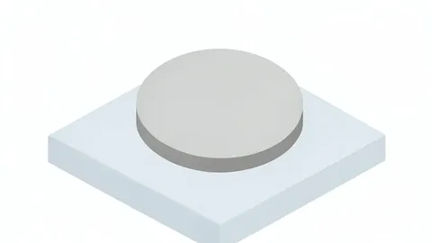 A silicon wafer resting on a cleanroom tray