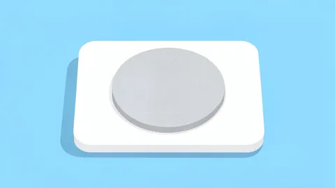 A semiconductor wafer resting on a cleanroom tray