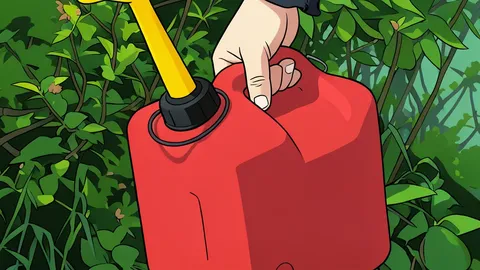 A flat vector illustration of a gasoline pump nozzle resting on a service station island.