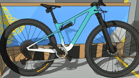 A cross-country mountain bike frame with suspension linkage