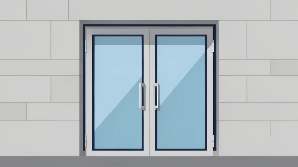 A modern bank branch entrance with glass doors and a stone facade