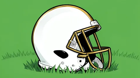 A vibrant green football field with crisp white yard lines and towering goalposts at the end zone, symbolizing the athletic prowess of Wyoming Cowboys alumni in the NFL.