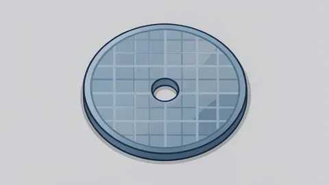 A silicon wafer resting on a cleanroom surface