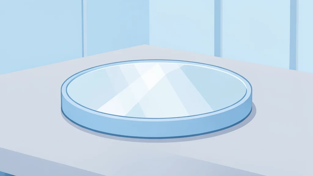 A silicon wafer resting on a cleanroom table