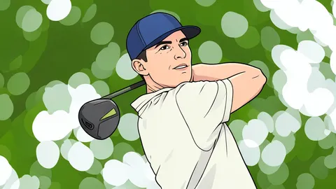 A manicured green golf course with a flagstick in the hole