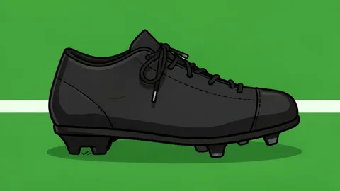 A flat-vector illustration of a green football pitch with white lines and a goal net, emphasizing the sport's setting.