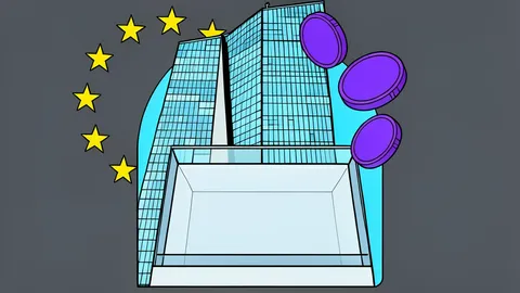 A server rack with blinking status lights in a data center