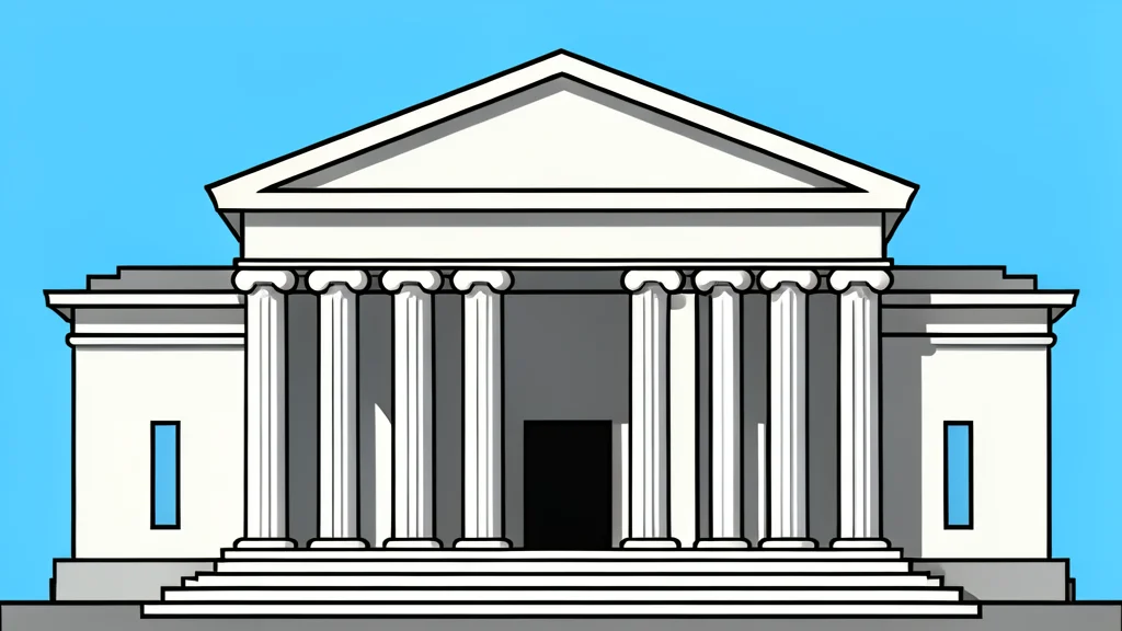 A high court building facade with columns