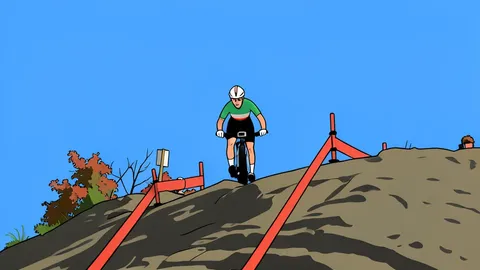 A rugged mountain bike trail winding through a forest with rocky terrain