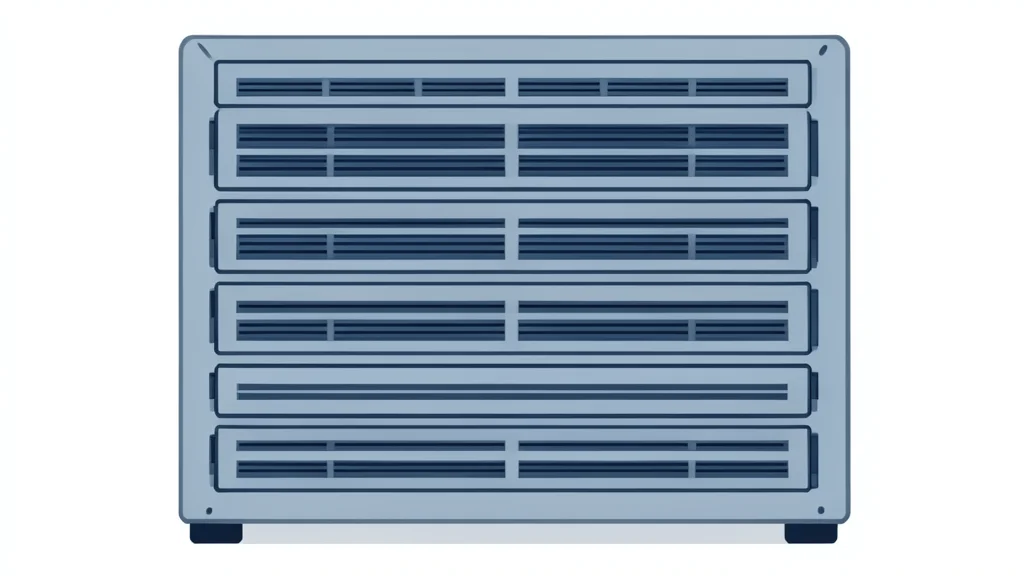 A server rack in a data center