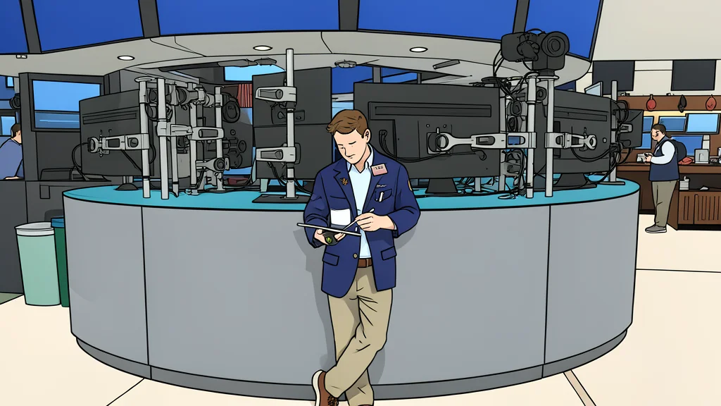 A flat vector illustration of a server rack in a data center