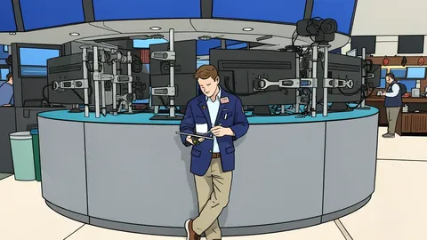 A flat vector illustration of a server rack in a data center