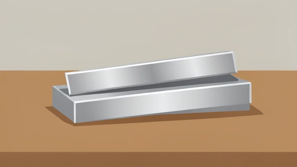 A stack of polished silver bars on a wooden table