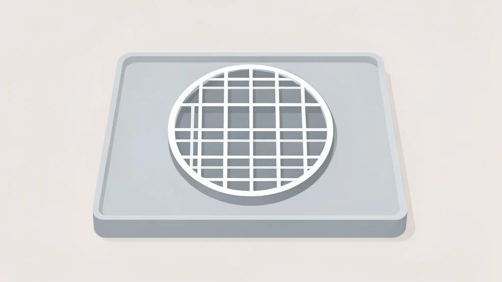 A silicon wafer resting on a cleanroom tray