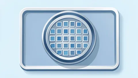 A silicon wafer resting on a cleanroom tray
