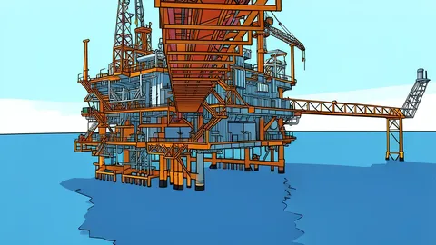 A large industrial pipeline stretching across a desert landscape