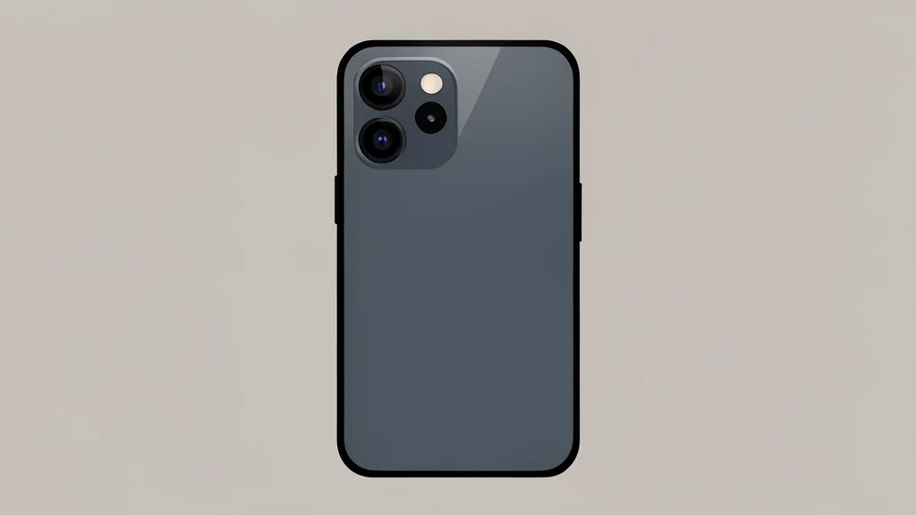A sleek smartphone with a triple camera array on the back panel