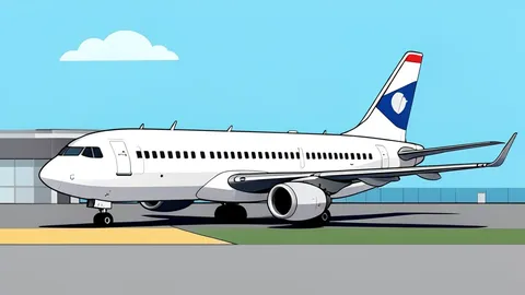 A large commercial airplane parked on a tarmac at an airport terminal