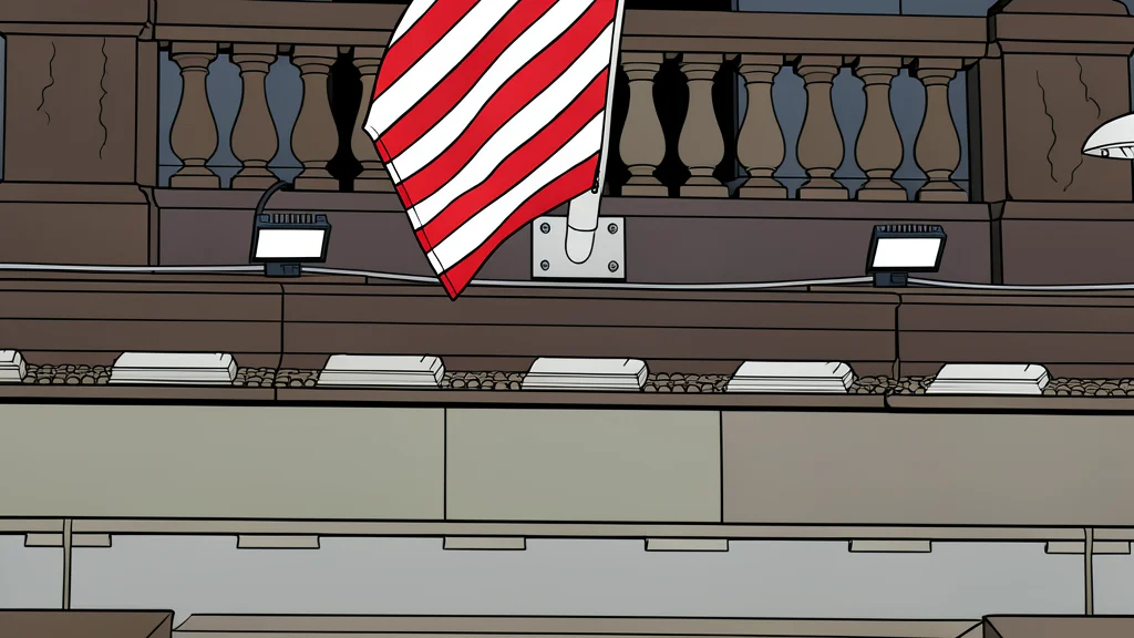 A server rack with blinking status lights