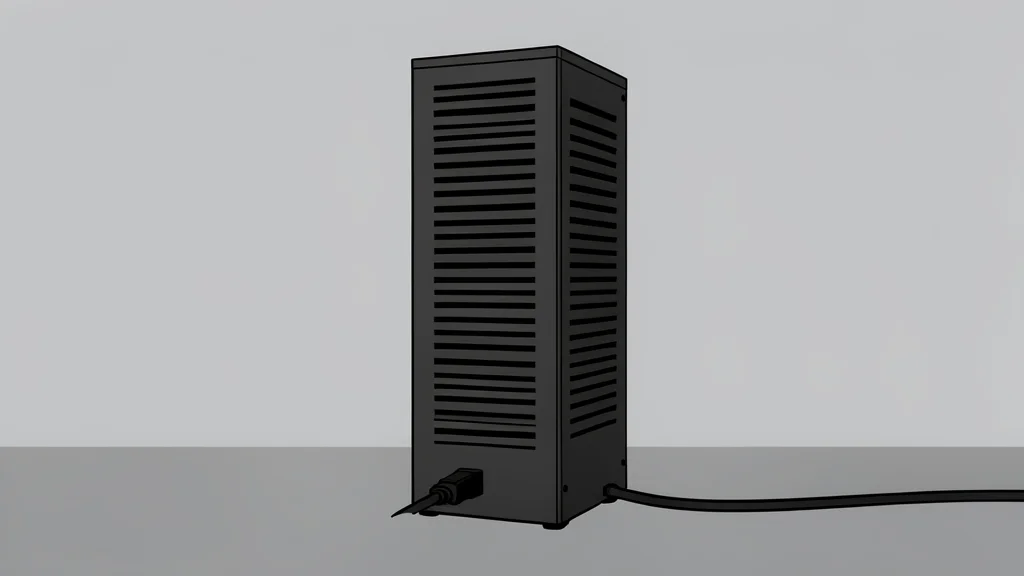 A server rack with blinking status lights