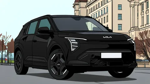 A compact electric SUV parked on a paved surface