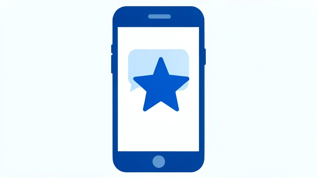 A flat vector illustration of a smartphone displaying a chat interface with a star icon, symbolizing digital privacy.