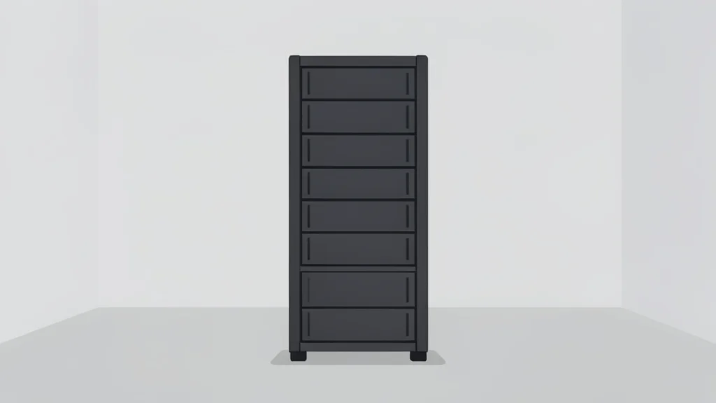 A server rack in a data center