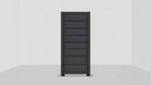 A server rack in a data center