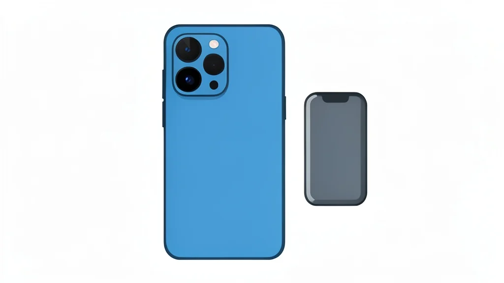 A sleek smartphone with a triple camera array and a large battery pack