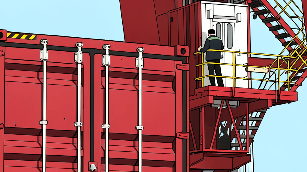 A large container ship loaded with stacked shipping containers in a busy port