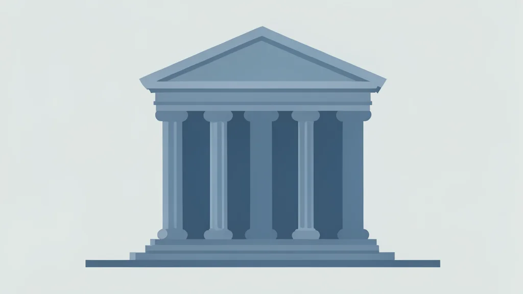 A classical government building with columns under a clear sky