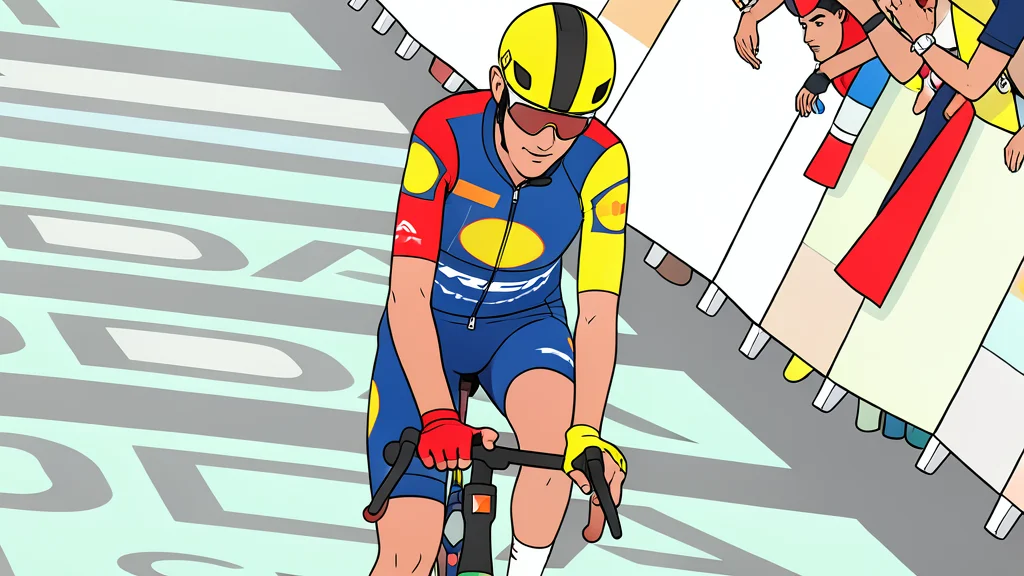 A paved road curving through a dense forest with a cyclist's helmet resting on the asphalt