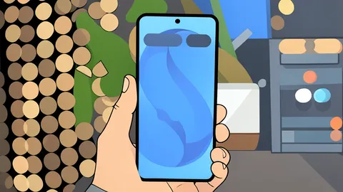 A close-up of a smartphone camera lens in flat vector style