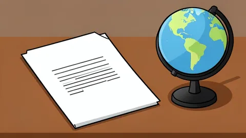 A formal diplomatic letter resting on a wooden desk next to a globe.