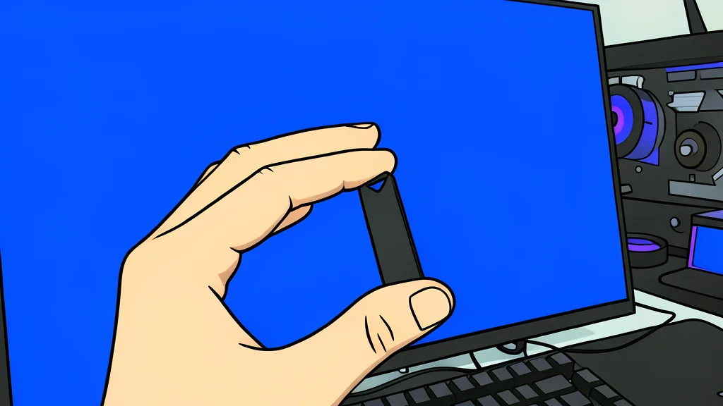 A USB flash drive connected to a desktop computer tower